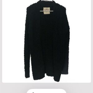 Hollister Women's Teddy Bear, Warm, Soft Black Cardigan